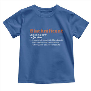 Blacknificient Definition Toddler T Shirt Black History African Roots African American TS10 Royal Blue Print Your Wear