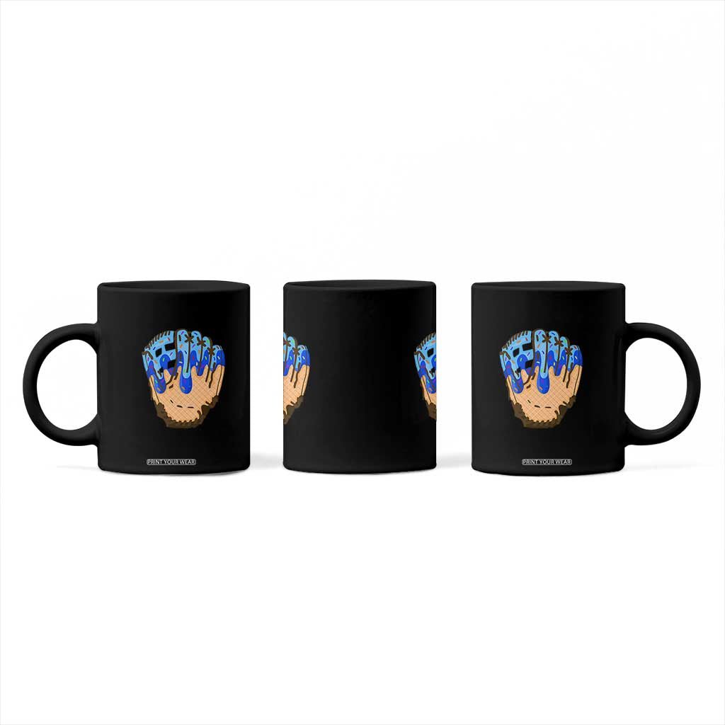 Blue Ice Cream Cone Baseball Glove Drip Coffee Mug TS02 Print Your Wear
