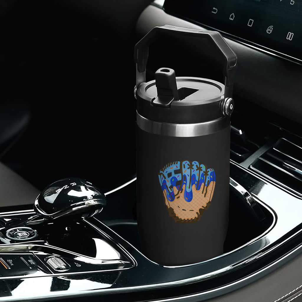 Blue Ice Cream Cone Baseball Glove Drip Flip Straw Tumbler TS02 Print Your Wear