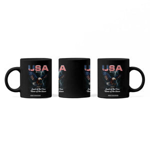 Bold Patriotic American Eagle Coffee Mug Land of the Free Home of the Brave Est 1776 TS02 Print Your Wear
