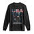 Bold Patriotic American Eagle Long Sleeve Shirt Land of the Free Home of the Brave Est 1776 TS02 Black Print Your Wear