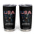 Bold Patriotic American Eagle Tumbler Cup Land of the Free Home of the Brave Est 1776 TS02 Black Print Your Wear
