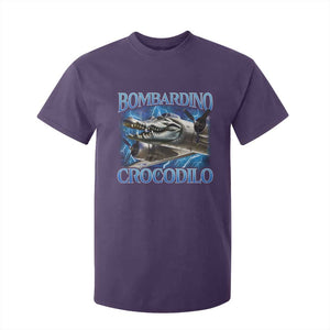 Bombardino Crocodilo T Shirt For Kid Internet Memes Italian Brainrot TS10 Purple Print Your Wear