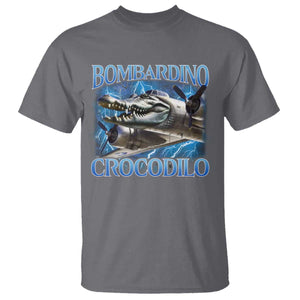 Bombardino Crocodilo T Shirt Internet Memes Italian Brainrot TS10 Charcoal Print Your Wear