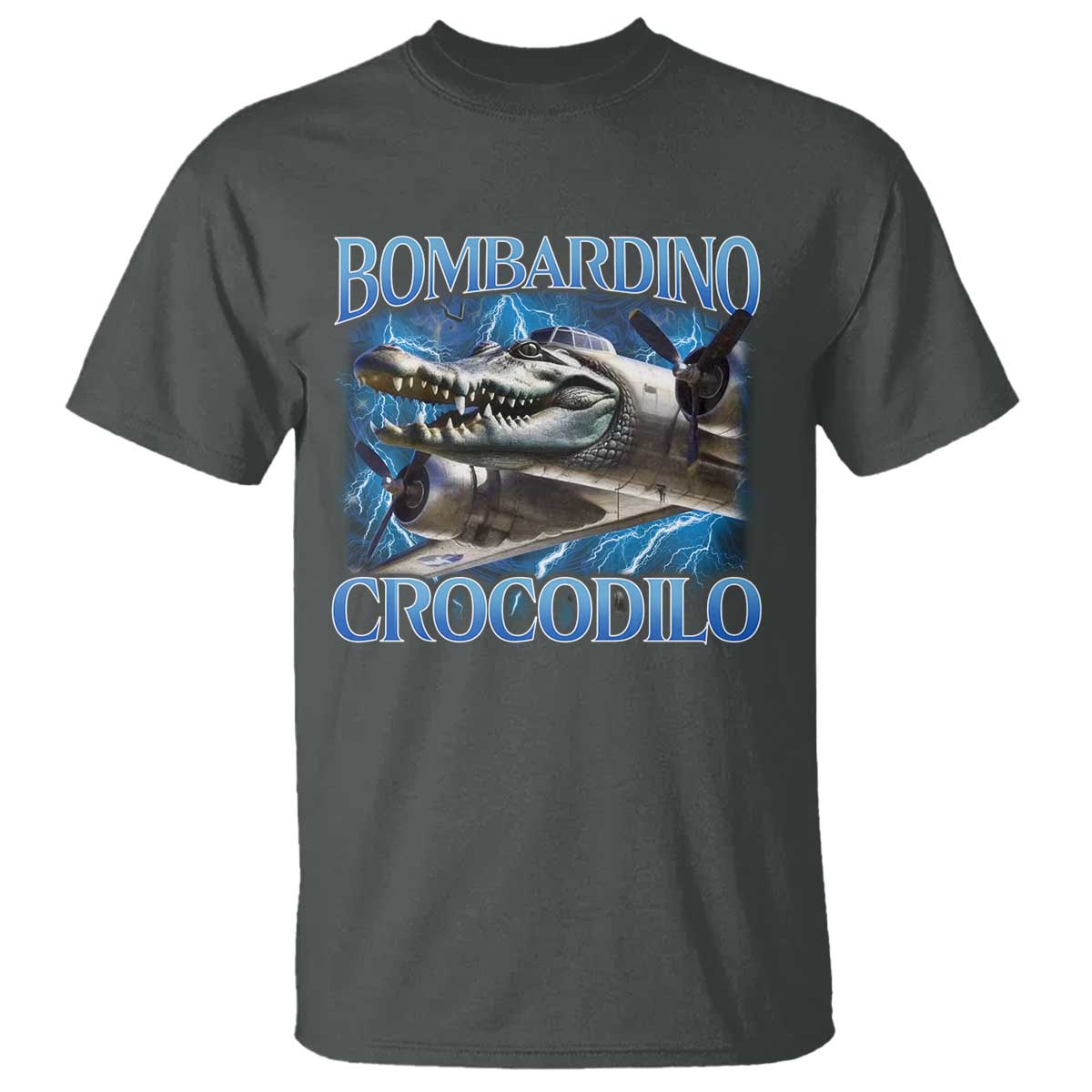 Bombardino Crocodilo T Shirt Internet Memes Italian Brainrot TS10 Dark Heather Print Your Wear