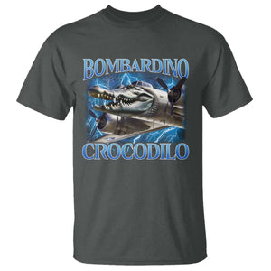 Bombardino Crocodilo T Shirt Internet Memes Italian Brainrot TS10 Dark Heather Print Your Wear