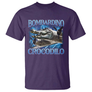 Bombardino Crocodilo T Shirt Internet Memes Italian Brainrot TS10 Purple Print Your Wear