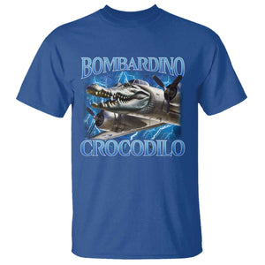 Bombardino Crocodilo T Shirt Internet Memes Italian Brainrot TS10 Royal Blue Print Your Wear