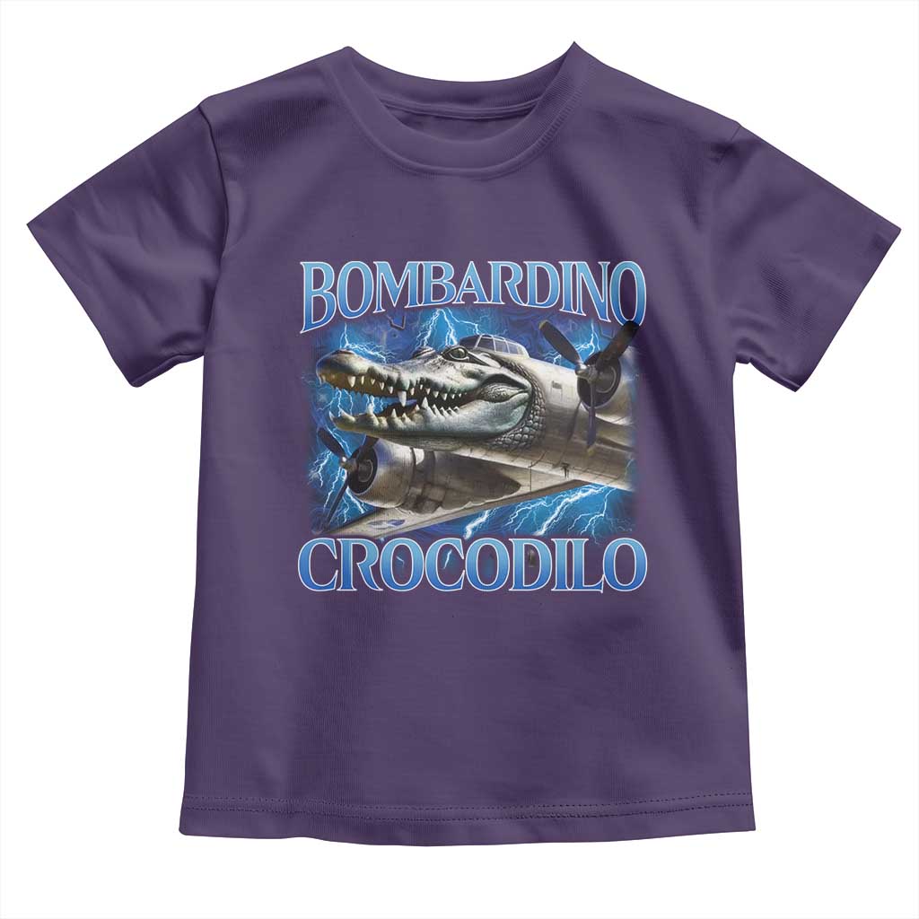 Bombardino Crocodilo Toddler T Shirt Internet Memes Italian Brainrot TS10 Purple Print Your Wear