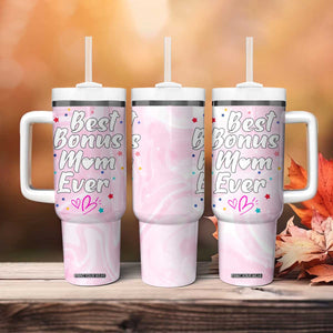 Bonus Mom Gift Tumbler With Handle for Mother's Day Birthday Step Mother TB10 Print Your Wear