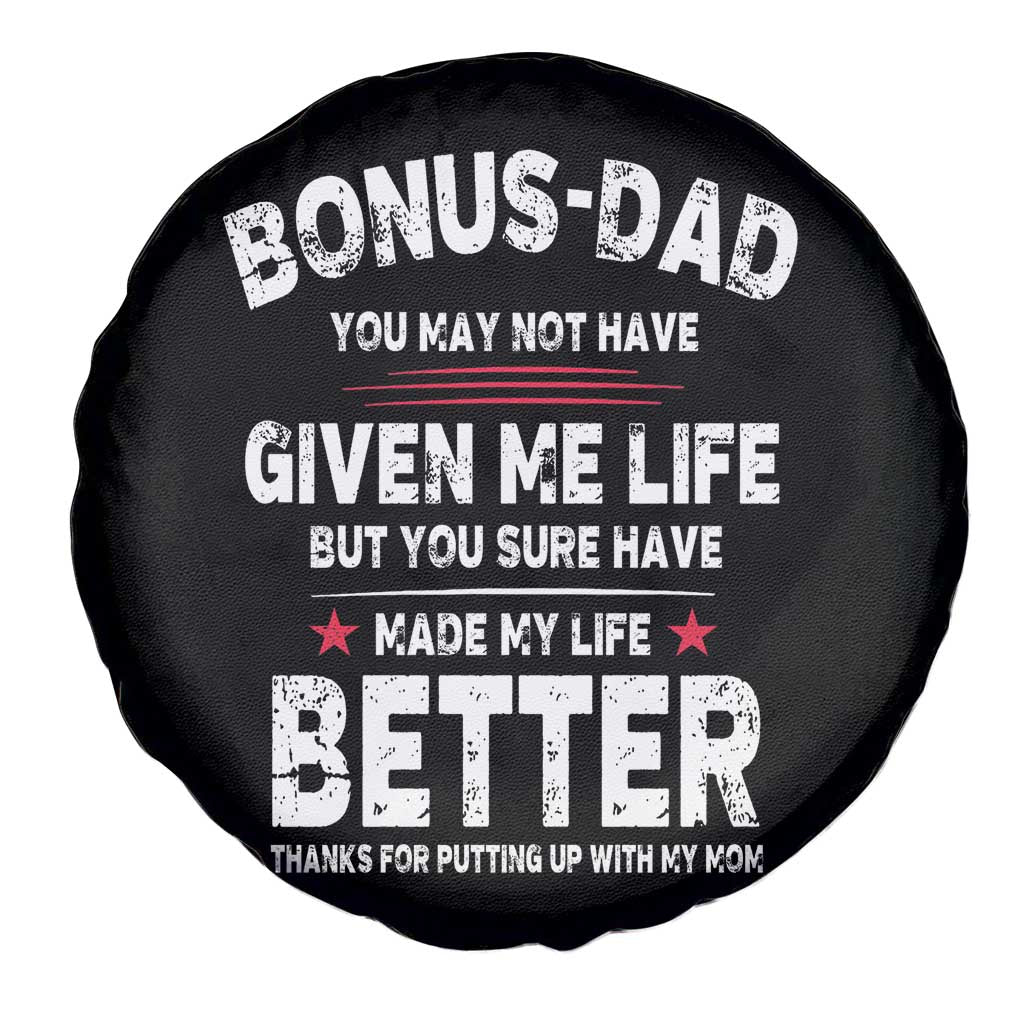 Bonus dad Spare Tire Cover Step Dad Fathers Day TS10 Print Your Wear