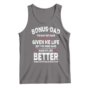 Bonus dad Tank Top Step Dad Fathers Day TS10 Deep Heather Print Your Wear
