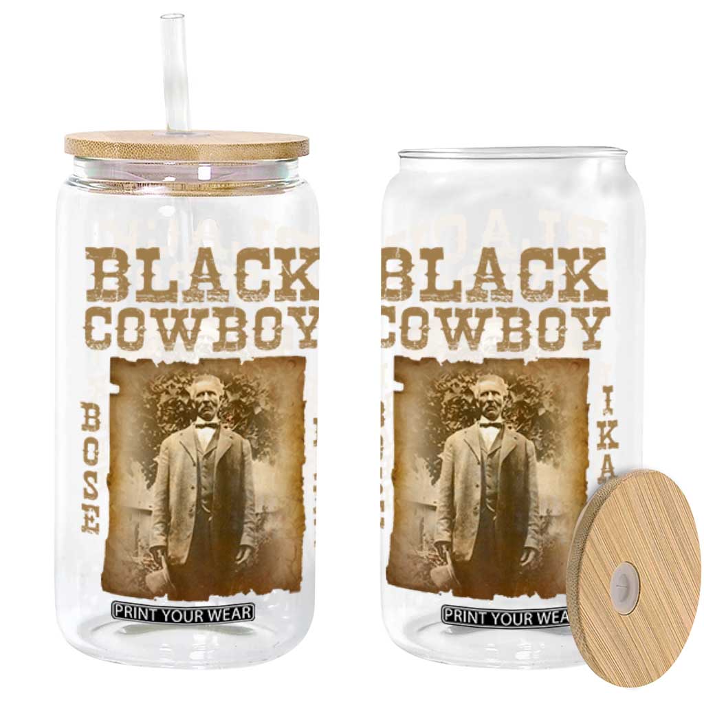 Bose Ikard Glass Can Black Cowboy Western Legend Vintage TS02 Black Print Your Wear