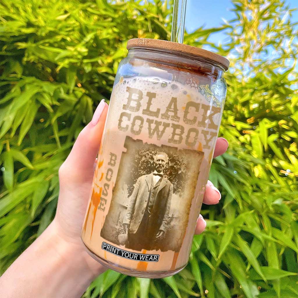 Bose Ikard Glass Can Black Cowboy Western Legend Vintage TS02 Print Your Wear