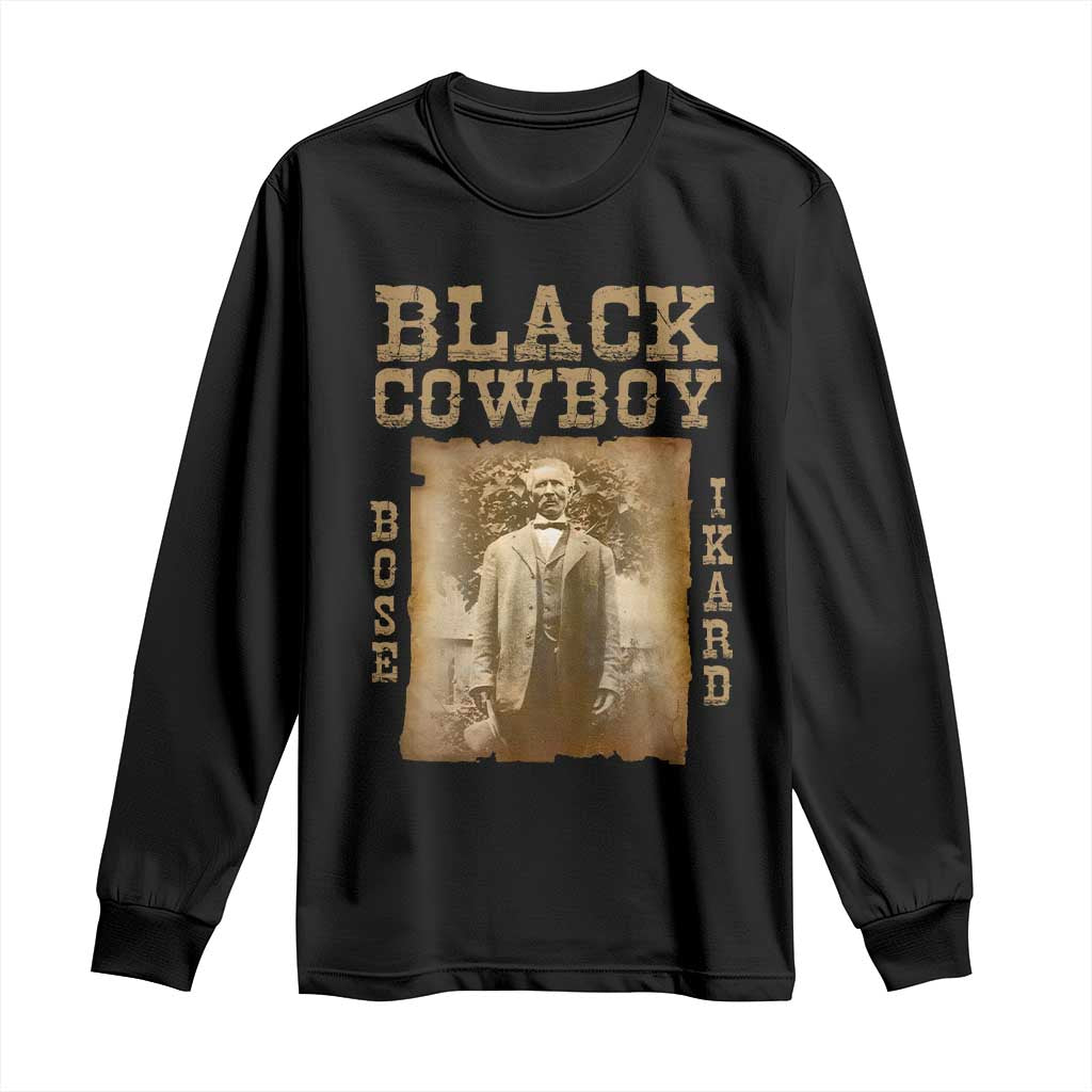 Bose Ikard Long Sleeve Shirt Black Cowboy Western Legend Vintage TS02 Black Print Your Wear