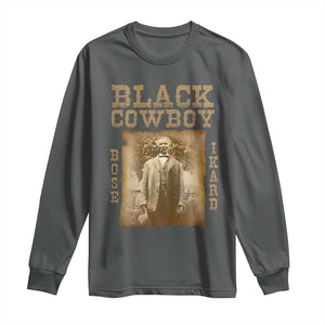 Bose Ikard Long Sleeve Shirt Black Cowboy Western Legend Vintage TS02 Dark Heather Print Your Wear