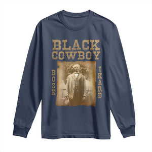 Bose Ikard Long Sleeve Shirt Black Cowboy Western Legend Vintage TS02 Navy Print Your Wear