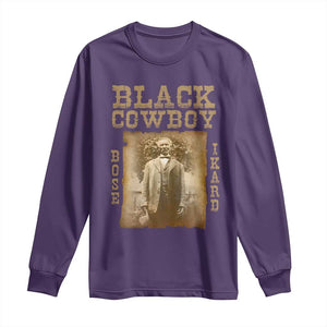 Bose Ikard Long Sleeve Shirt Black Cowboy Western Legend Vintage TS02 Purple Print Your Wear