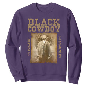 Bose Ikard Sweatshirt Black Cowboy Western Legend Vintage TS02 Purple Print Your Wear