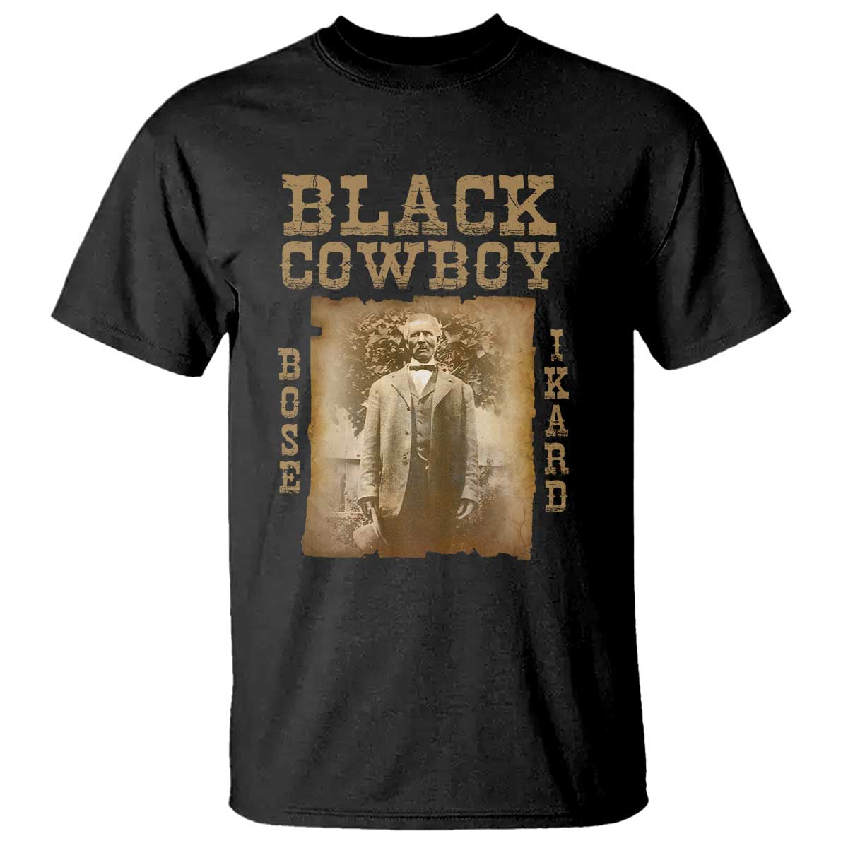 Bose Ikard T Shirt Black Cowboy Western Legend Vintage TS02 Black Print Your Wear