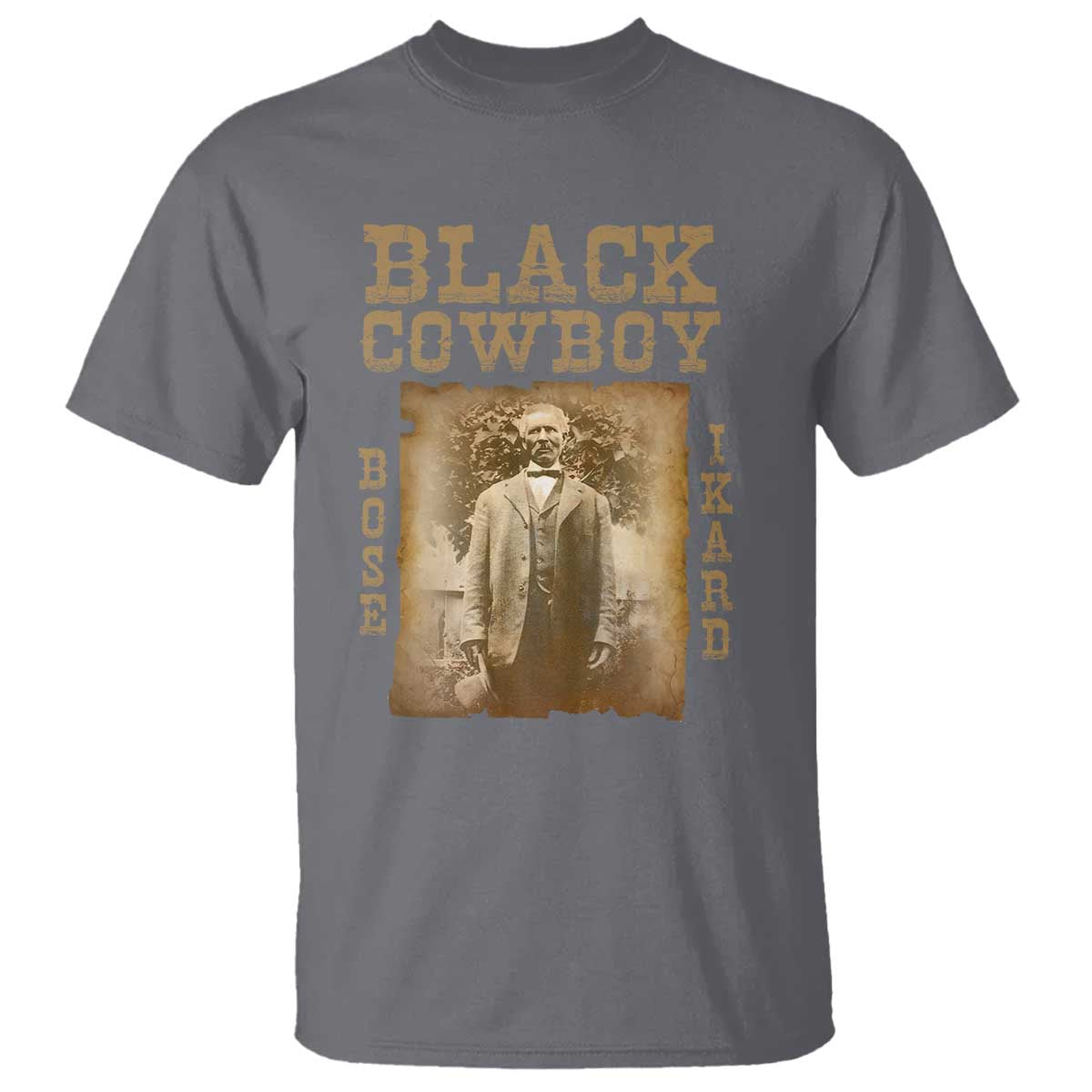 Bose Ikard T Shirt Black Cowboy Western Legend Vintage TS02 Charcoal Print Your Wear