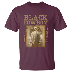 Bose Ikard T Shirt Black Cowboy Western Legend Vintage TS02 Maroon Print Your Wear