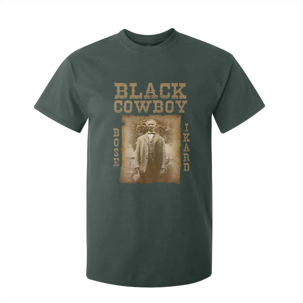 Bose Ikard T Shirt For Kid Black Cowboy Western Legend Vintage TS02 Dark Forest Green Print Your Wear