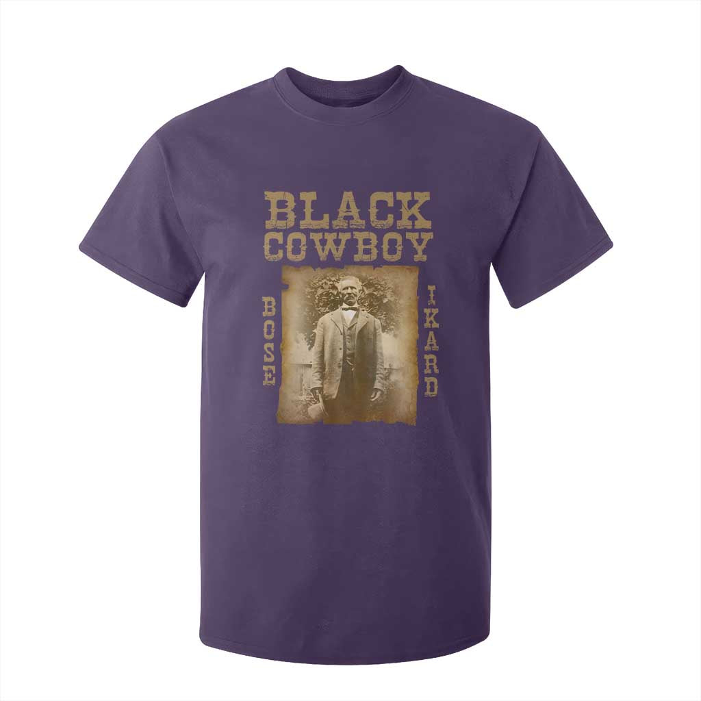 Bose Ikard T Shirt For Kid Black Cowboy Western Legend Vintage TS02 Purple Print Your Wear