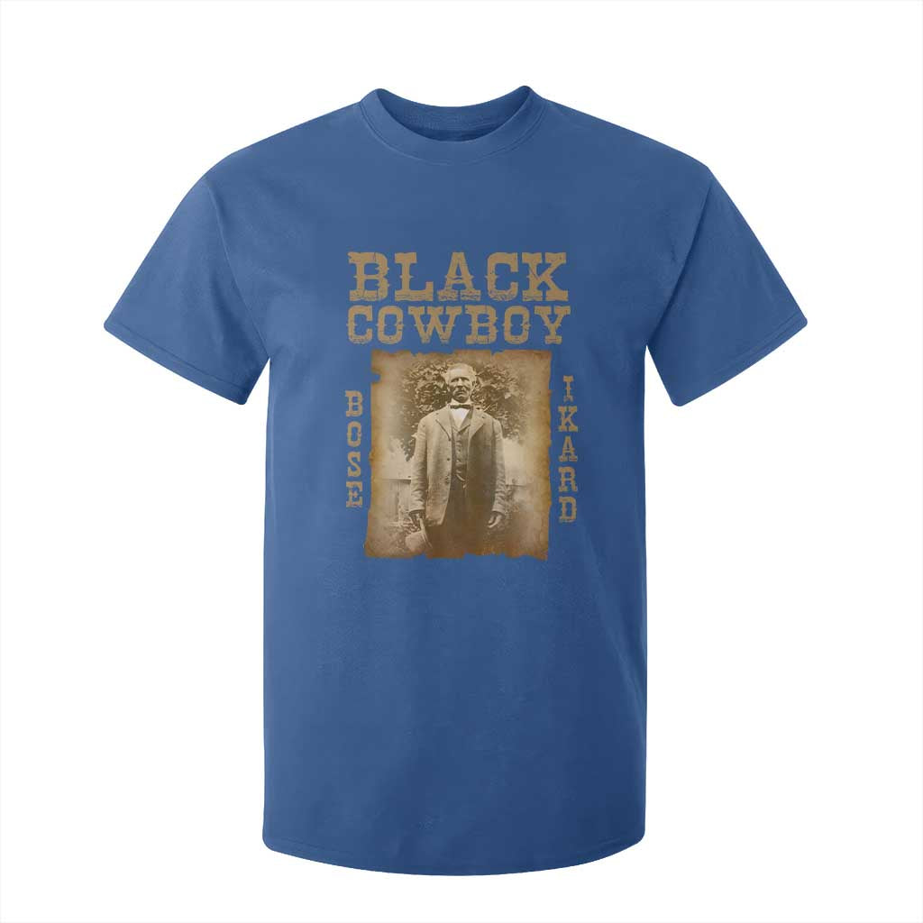 Bose Ikard T Shirt For Kid Black Cowboy Western Legend Vintage TS02 Royal Blue Print Your Wear