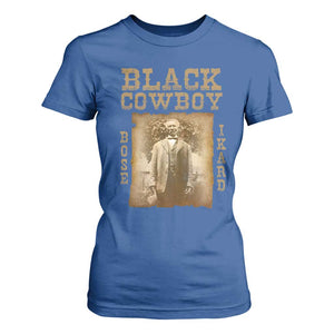 Bose Ikard T Shirt For Women Black Cowboy Western Legend Vintage TS02 Royal Blue Print Your Wear