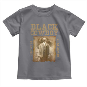Bose Ikard Toddler T Shirt Black Cowboy Western Legend Vintage TS02 Charcoal Print Your Wear