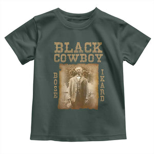 Bose Ikard Toddler T Shirt Black Cowboy Western Legend Vintage TS02 Dark Forest Green Print Your Wear