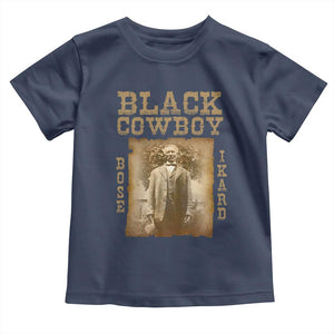 Bose Ikard Toddler T Shirt Black Cowboy Western Legend Vintage TS02 Navy Print Your Wear
