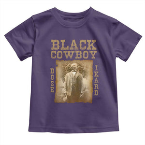 Bose Ikard Toddler T Shirt Black Cowboy Western Legend Vintage TS02 Purple Print Your Wear