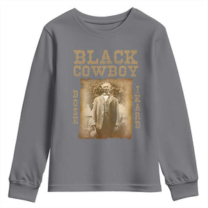 Bose Ikard Youth Sweatshirt Black Cowboy Western Legend Vintage TS02 Charcoal Print Your Wear