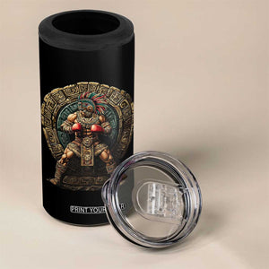Boxing Mexico 4 in 1 Can Cooler Tumbler Aztec Warrior Mexican Dad Gifts TS10 Print Your Wear