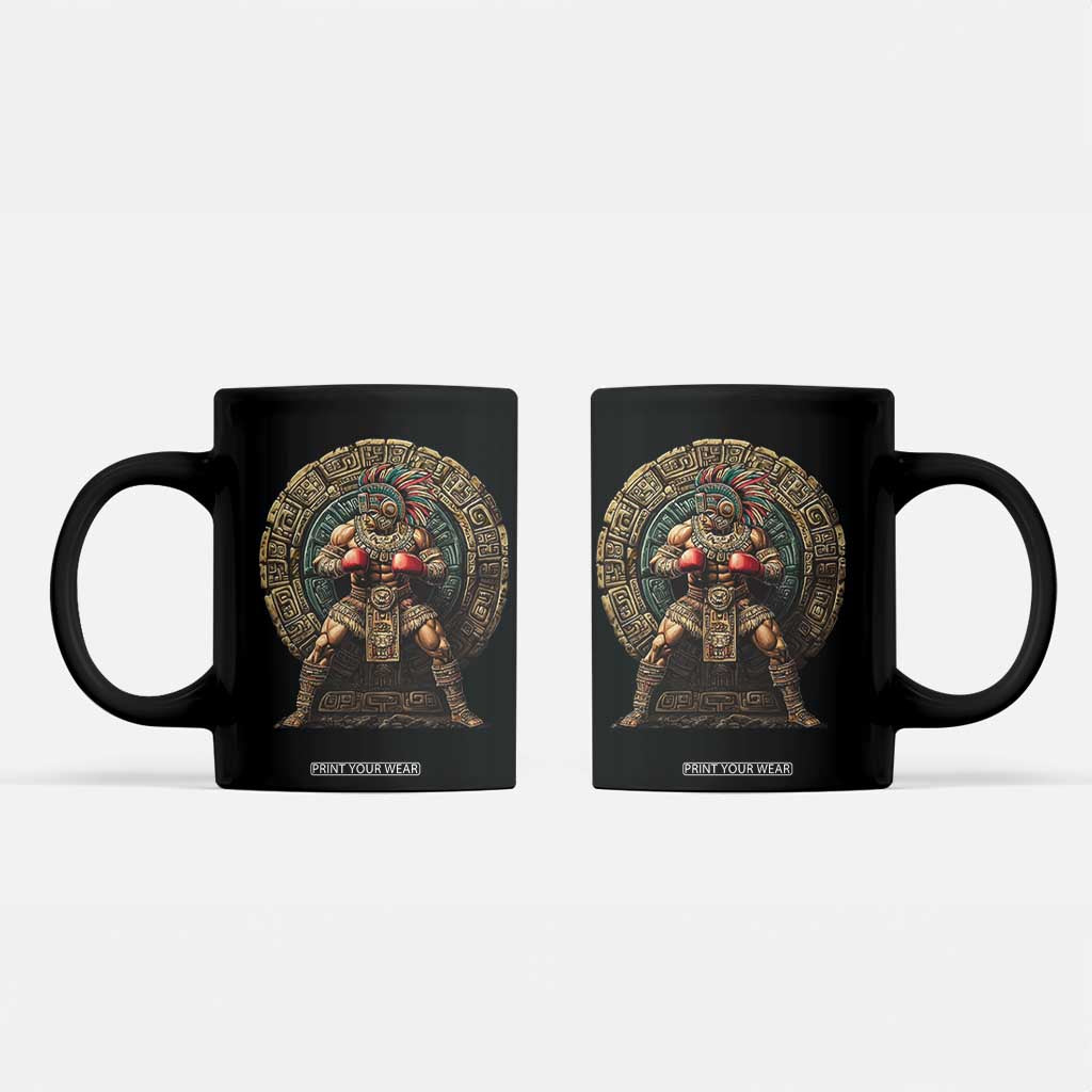 Boxing Mexico Coffee Mug Aztec Warrior Mexican Dad Gifts TS10 Black Print Your Wear