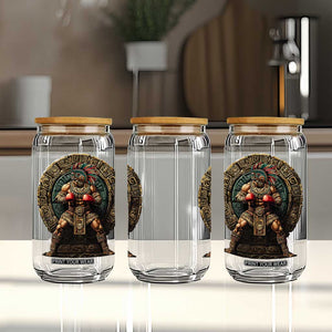 Boxing Mexico Glass Can Aztec Warrior Mexican Dad Gifts TS10 Print Your Wear