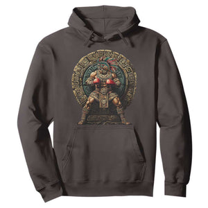 Boxing Mexico Hoodie Aztec Warrior Mexican Dad Gifts TS10 Dark Chocolate Print Your Wear