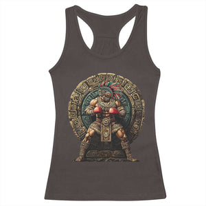 Boxing Mexico Racerback Tank Top Aztec Warrior Mexican Dad Gifts TS10 Dark Chocolate Print Your Wear