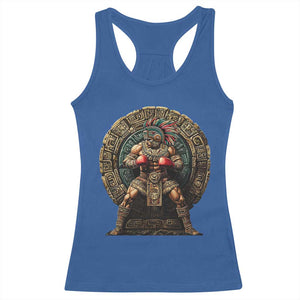 Boxing Mexico Racerback Tank Top Aztec Warrior Mexican Dad Gifts TS10 Royal Blue Print Your Wear