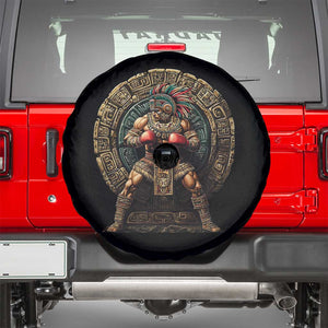 Boxing Mexico Spare Tire Cover Aztec Warrior Mexican Dad Gifts TS10 Black Print Your Wear