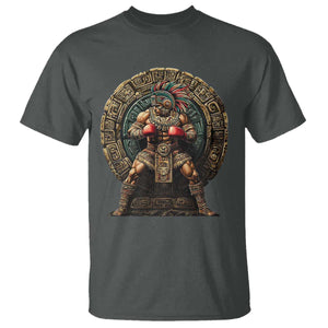 Boxing Mexico T Shirt Aztec Warrior Mexican Dad Gifts TS10 Dark Heather Print Your Wear