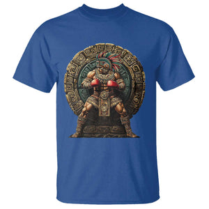 Boxing Mexico T Shirt Aztec Warrior Mexican Dad Gifts TS10 Royal Blue Print Your Wear