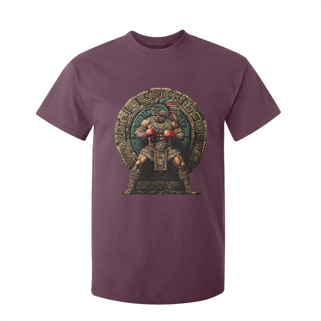 Boxing Mexico T Shirt For Kid Aztec Warrior Mexican Dad Gifts TS10 Maroon Print Your Wear