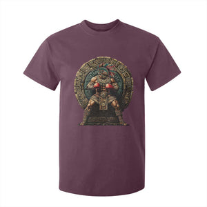Boxing Mexico T Shirt For Kid Aztec Warrior Mexican Dad Gifts TS10 Maroon Print Your Wear