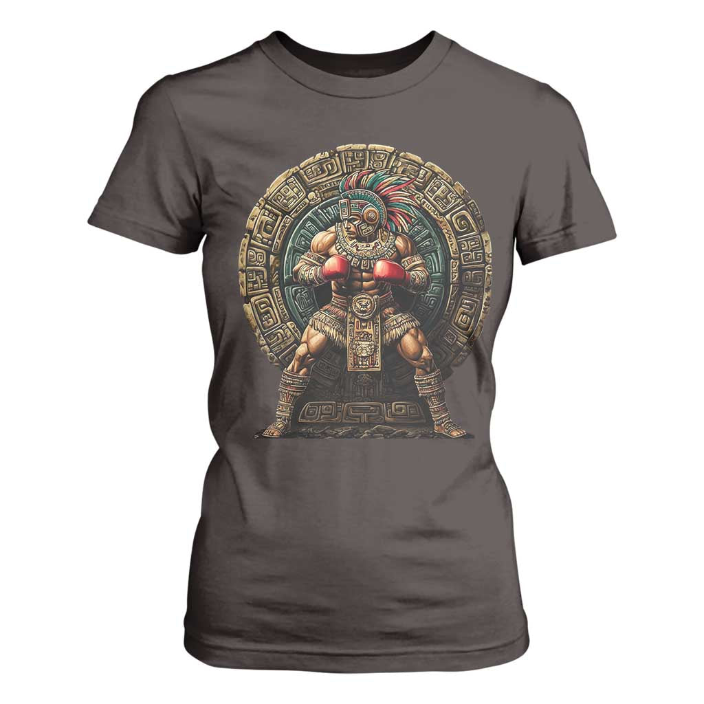 Boxing Mexico T Shirt For Women Aztec Warrior Mexican Dad Gifts TS10 Dark Chocolate Print Your Wear