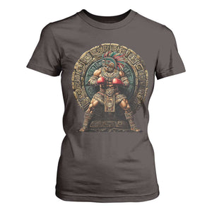 Boxing Mexico T Shirt For Women Aztec Warrior Mexican Dad Gifts TS10 Dark Chocolate Print Your Wear
