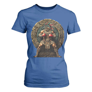 Boxing Mexico T Shirt For Women Aztec Warrior Mexican Dad Gifts TS10 Royal Blue Print Your Wear