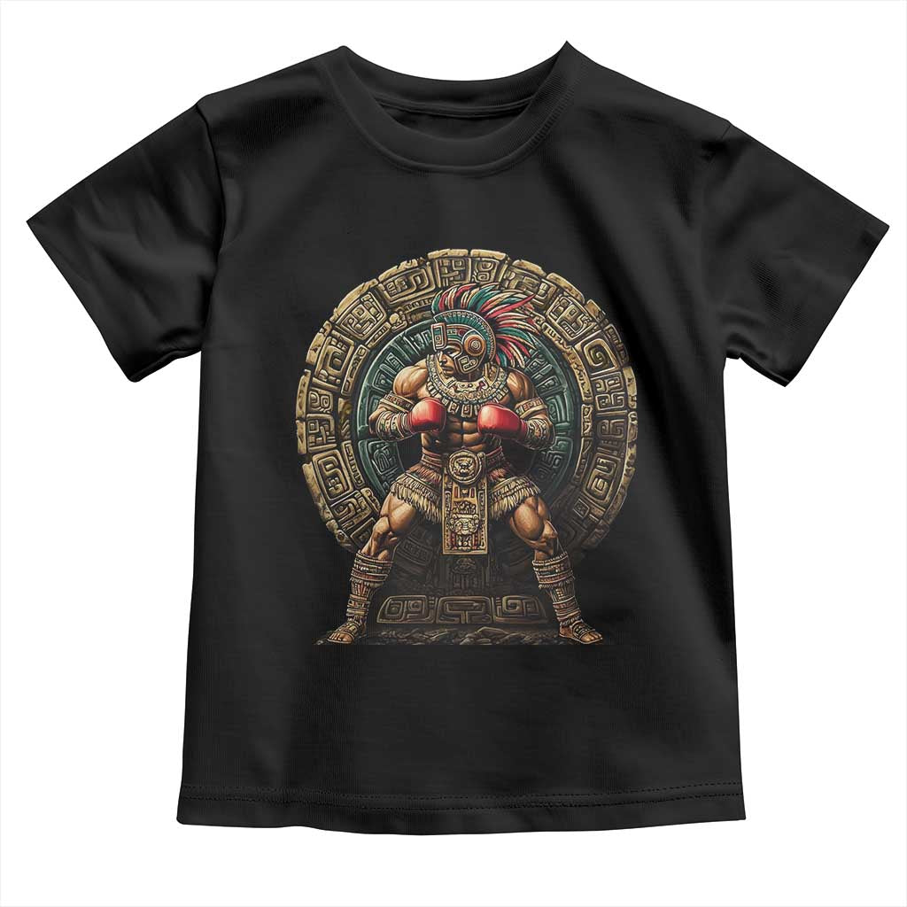 Boxing Mexico Toddler T Shirt Aztec Warrior Mexican Dad Gifts TS10 Black Print Your Wear
